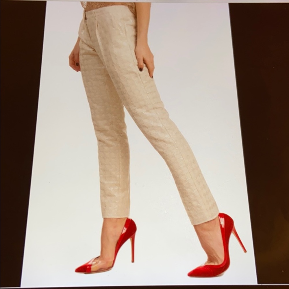 Jacquard glitter Tailored Trousers.Made Italy.